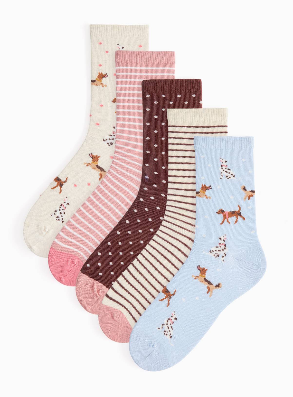 Dog Walking Ankle Socks 5 Pack  3-5 - Image 1